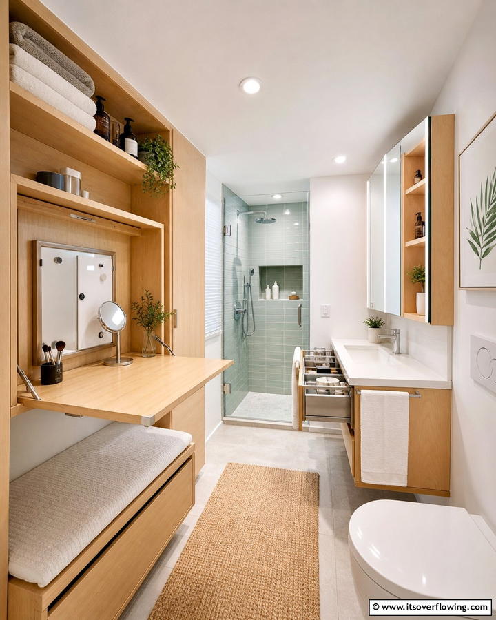 Dual Purpose Spaces - 21 Mid-Century Modern Bathroom Ideas for Retro Elegance