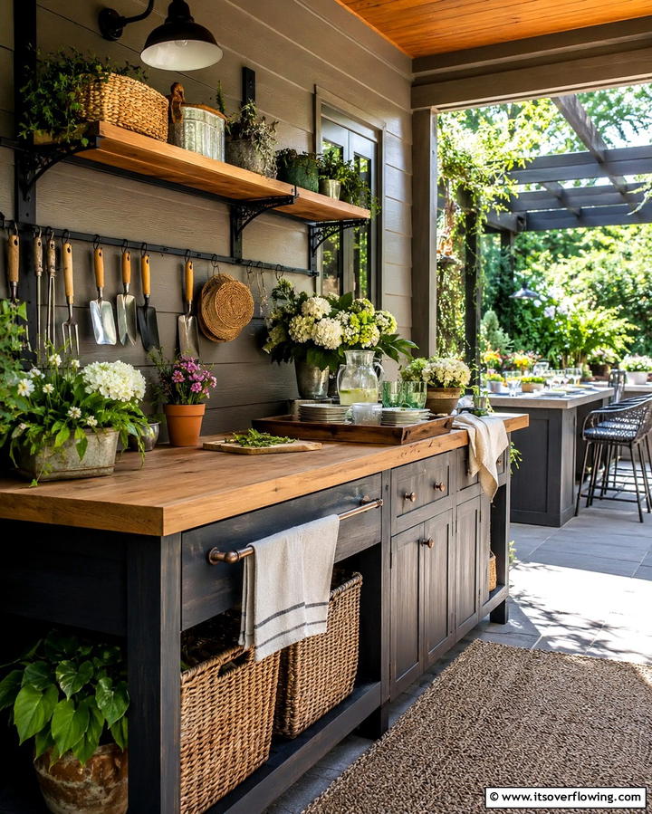 Dual Purpose Utility Space - 30 Barndominium Front Porch Ideas for Rustic Charm