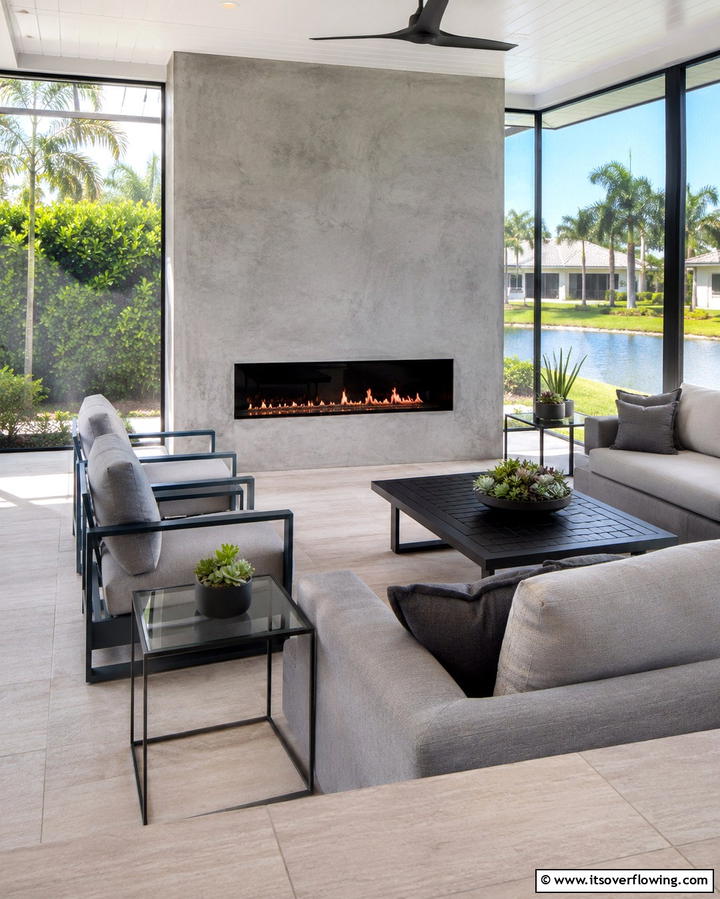 Dual Sided Fireplace Design - 25 Screened-in Porch With Fireplace Ideas for Cozy Evenings