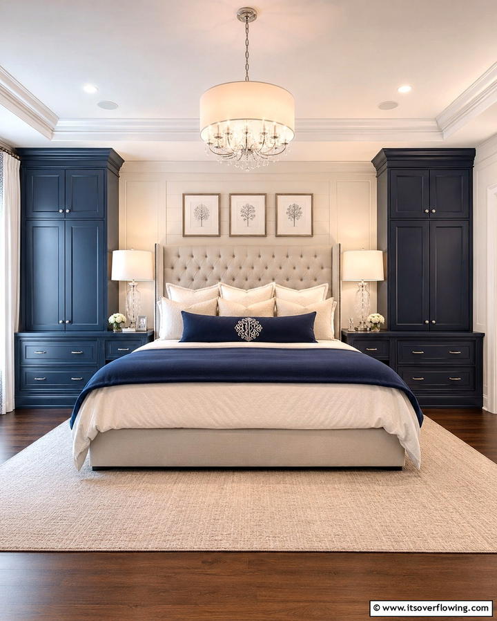 Dual Sided Storage Unit - 30 Space-Saving Built-In Wardrobe Ideas Around Your Bed