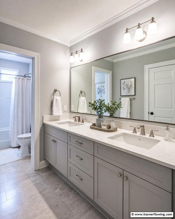 Dual Sinks for Convenience - 25 Family Bathroom Ideas for Functional and Stylish Spaces