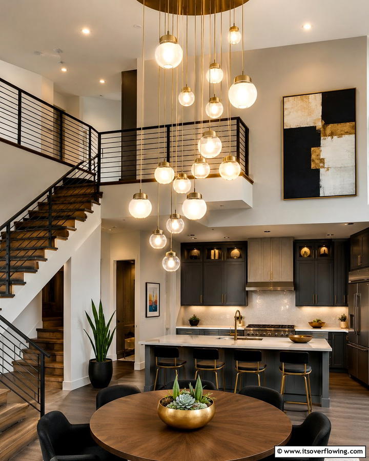 Dual Tier Island - 30 Modern Split Level Kitchen Design Concepts
