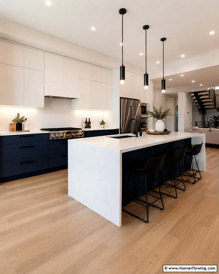 Dual Tone Cabinets for a Modern Touch - 25 Painting Kitchen Cabinet Ideas for a Fresh Look
