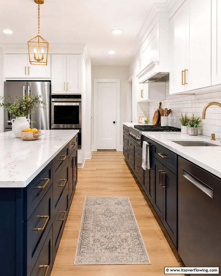 Dual Tone Color Scheme - 30 Parallel Modular Kitchen Designs for Efficient Cooking