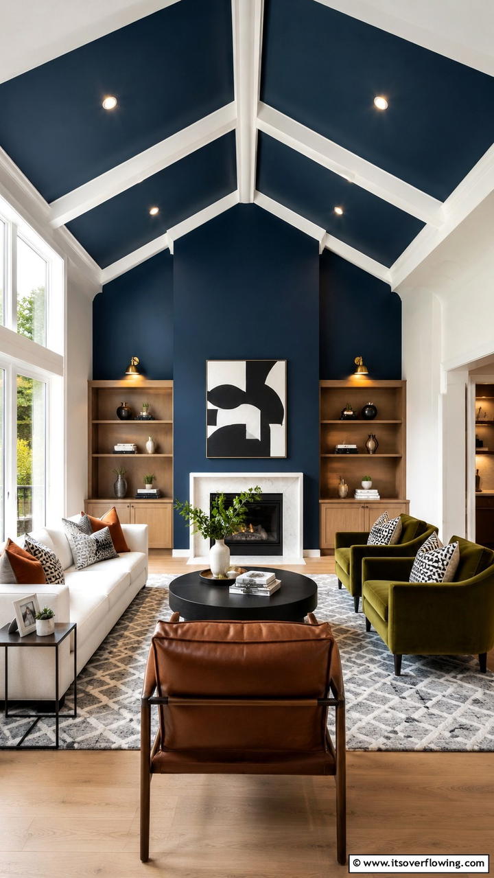 Dual Toned Vaults - 21 Dramatic Vaulted Ceiling Ideas to Enhance Living Spaces