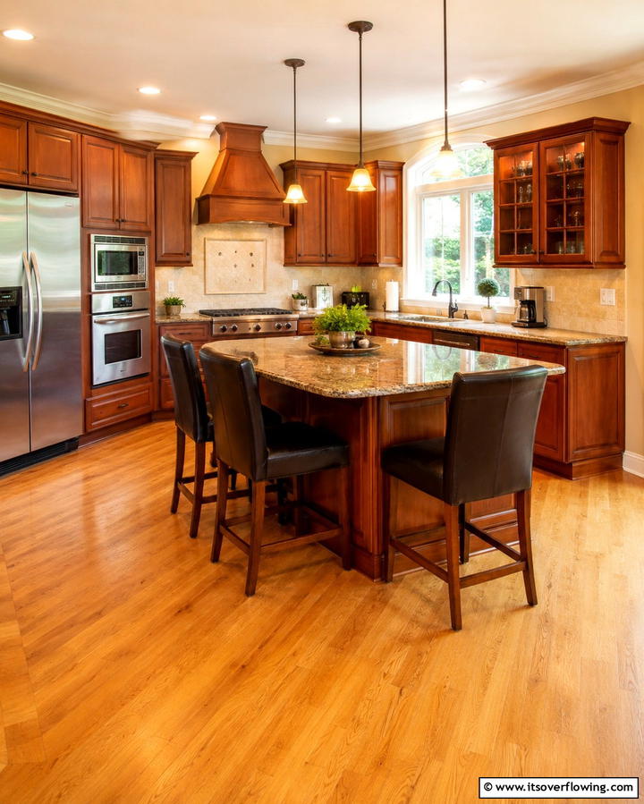 Durability That Stands the Test of Time - 25 Natural Cherry Kitchen Cabinets for a Warm and Inviting Look