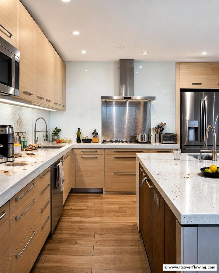Durable Backsplash Materials - 25 Practical Dirty Kitchen Ideas for Efficient Cooking Spaces