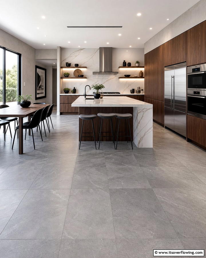 Durable Ceramic Tiles - 25 Kitchen Flooring Ideas for Durability and Style