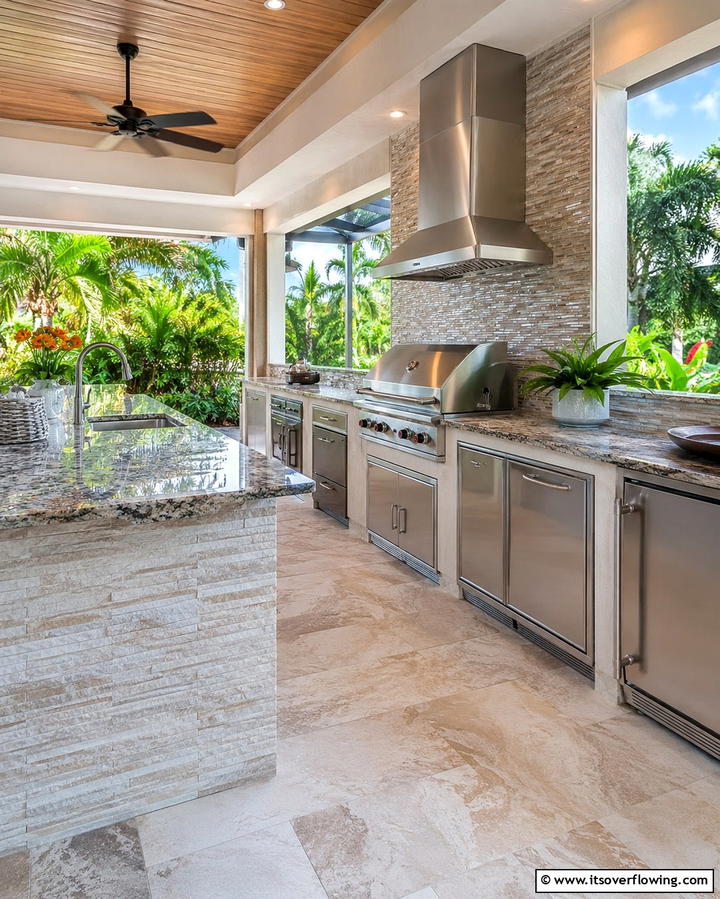 Durable Countertops - 20 Stylish Lanai Kitchen Ideas for Indoor-Outdoor Living