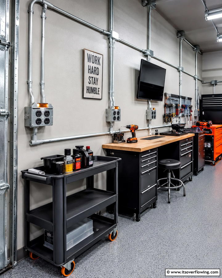 Durable Flooring Options - 25 Motorcycle Garage Ideas for Bike Enthusiasts