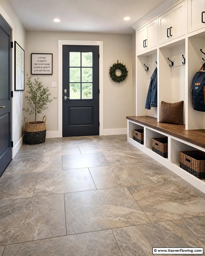 Durable Flooring Options - 21 Mud Room Ideas for Organized & Stylish Entryways