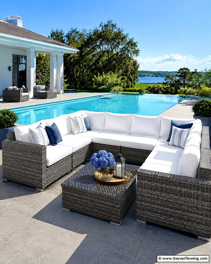 Durable Outdoor Sectionals - 25 Pool Furniture Ideas for a Relaxing Outdoor Oasis