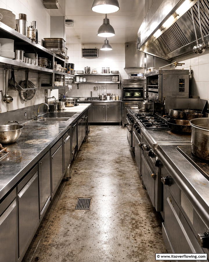 Durable Stainless Steel Countertops - 25 Practical Dirty Kitchen Ideas for Efficient Cooking Spaces