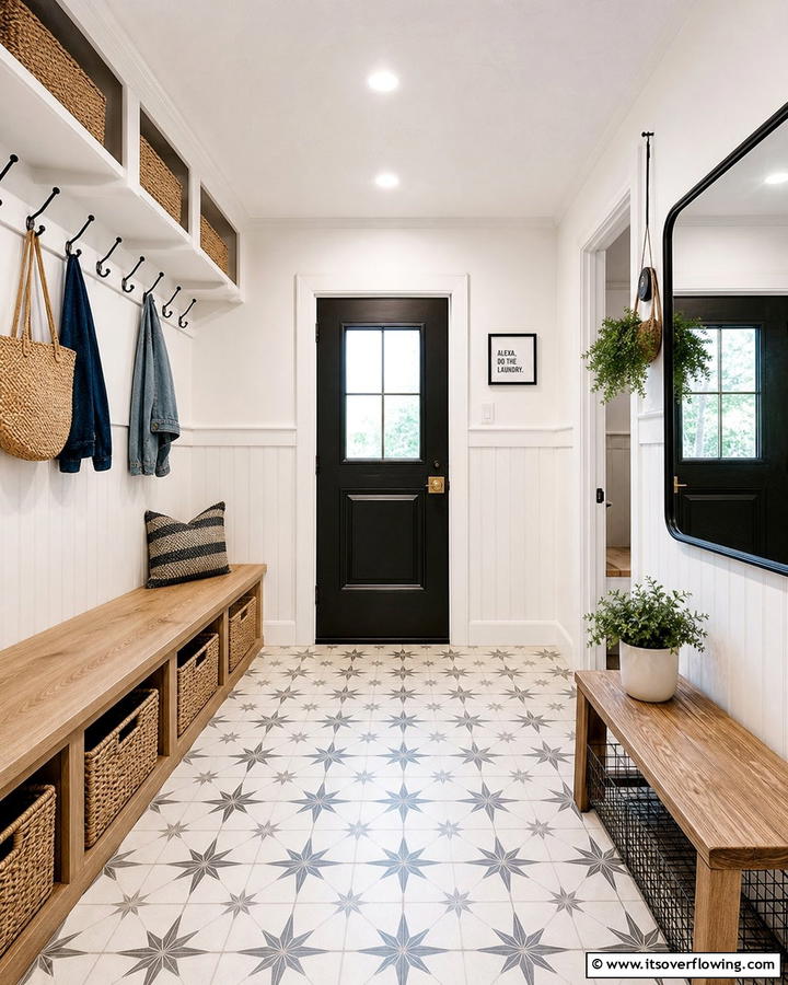 Durable Tile Flooring - 20 Mudroom Floor Ideas to Elevate Your Entryway
