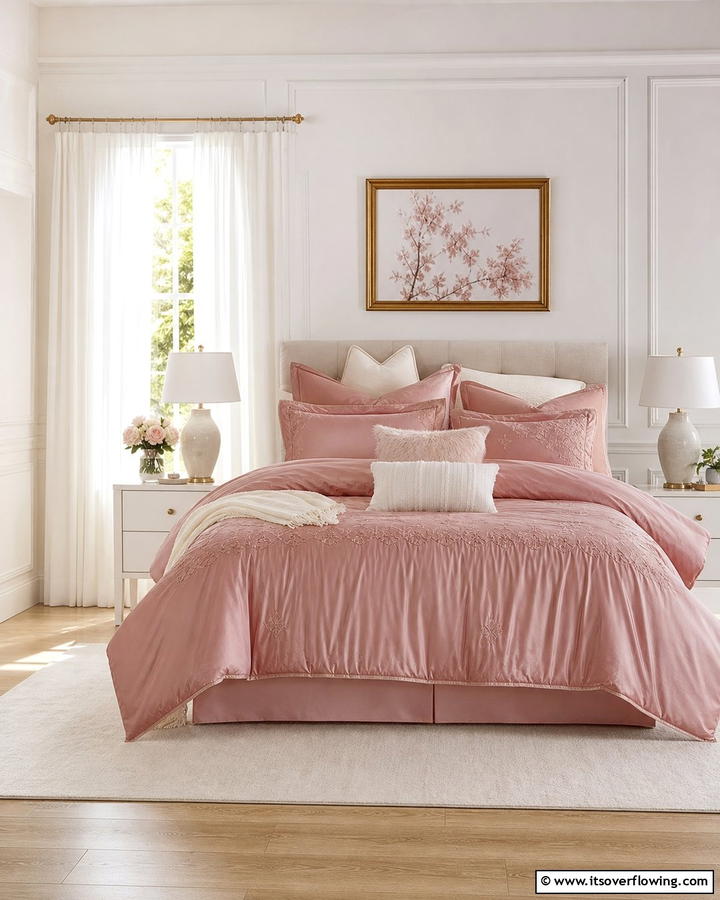 Dusty Rose Bedding - 20 Dusty Rose Bedroom Ideas for a Soft and Romantic Look