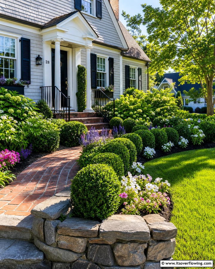 Dwarf English Boxwood Compact Charm - 20 Front Yard Boxwood Shrubs Ideas for a Polished Look
