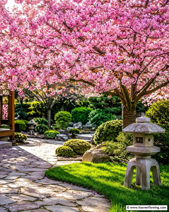 Dwarf Japanese Cherry Blossom - 25 Small Trees for Front Yard Landscaping Ideas