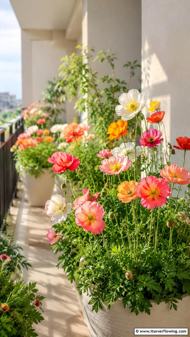Dwarf Poppies - 30 Flowering Plants for Balcony Gardens - Colorful Displays
