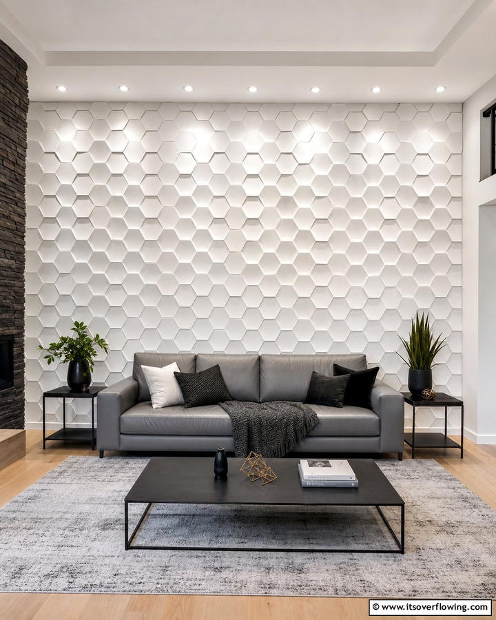 Dynamic 3D Wall Tiles - 30 Wall Covering Ideas to Transform Your Interior Design
