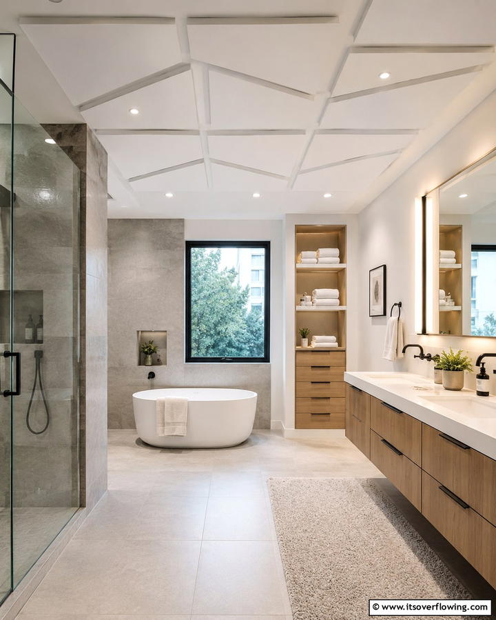 Dynamic Acoustic Solutions - 30 Inspiring Bathroom Ceiling Ideas for Modern Homes