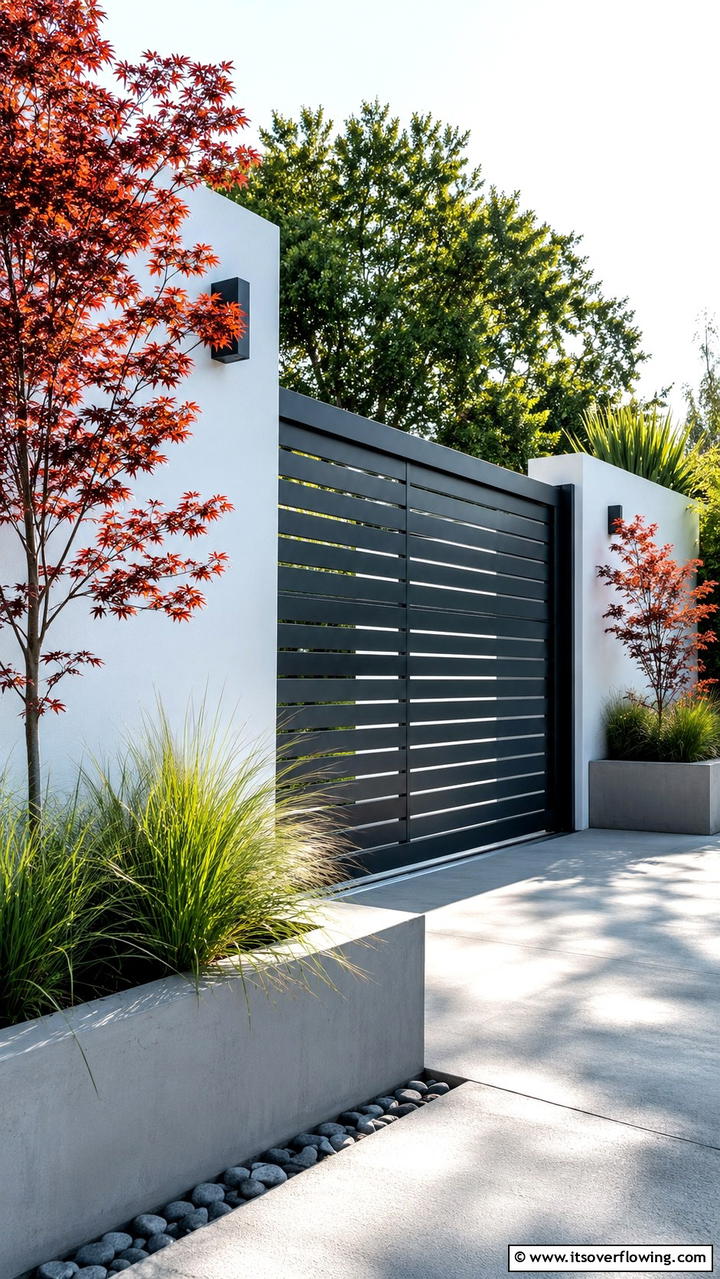 Dynamic Asymmetrical Design - 30 Garden Gate Ideas- Charming Entrances & DIY Projects