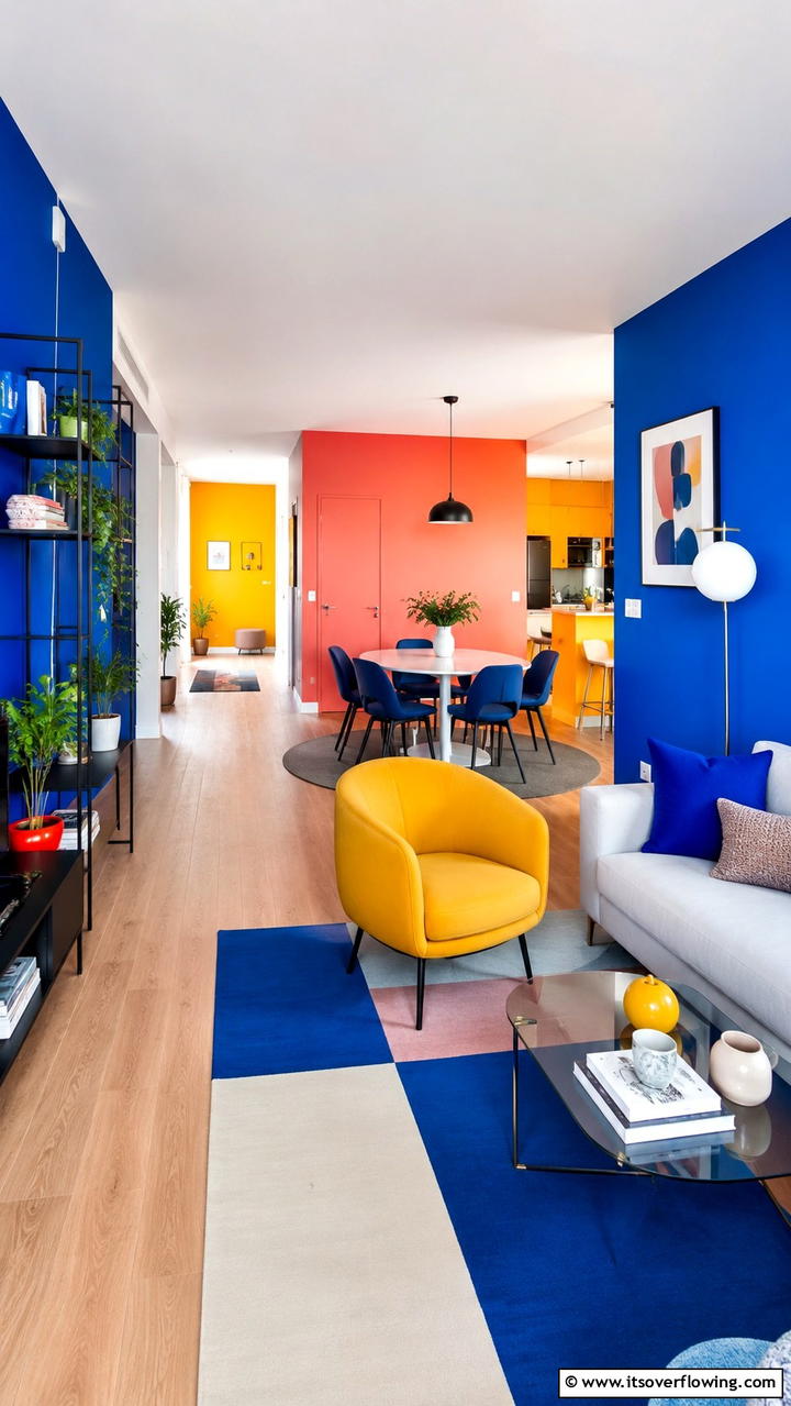 Dynamic Color Blocking - 30 Condo Interior Design Ideas for Urban Living