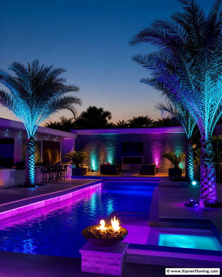 Dynamic Color Changing LEDs - 21 Outdoor Lighting Ideas to Illuminate Your Nights