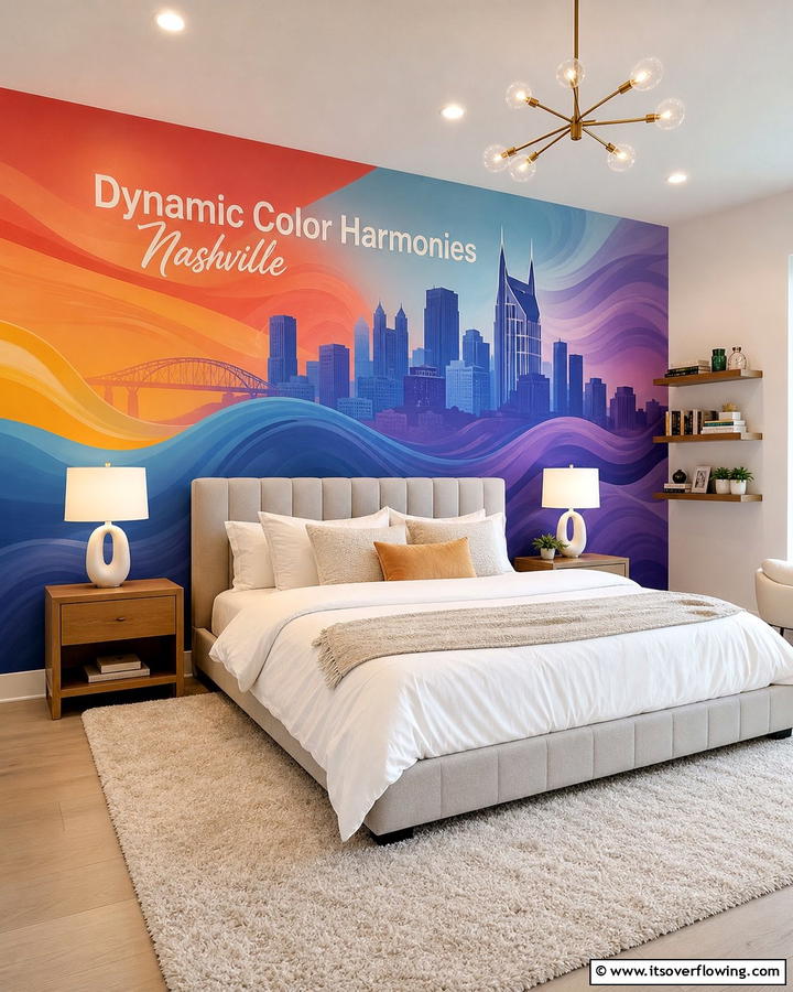 Dynamic Color Harmonies - 21 Nashville Mural Ideas to Inspire Your Home Art