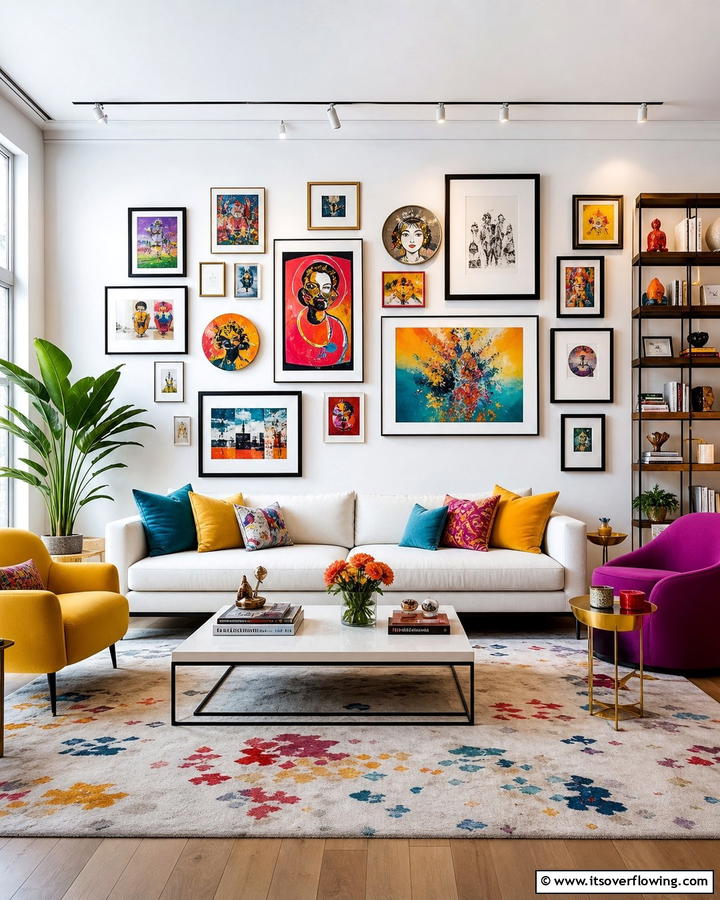 Dynamic Display Arrangement - 21 Media Wall Ideas to Elevate Your Entertainment Zone