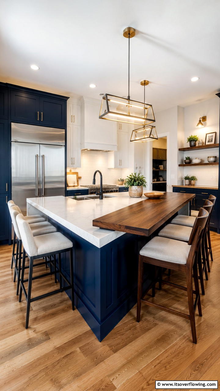 Dynamic Duo Breakfast Bar - 30 Breakfast Bar Ideas for Functional Kitchen Spaces