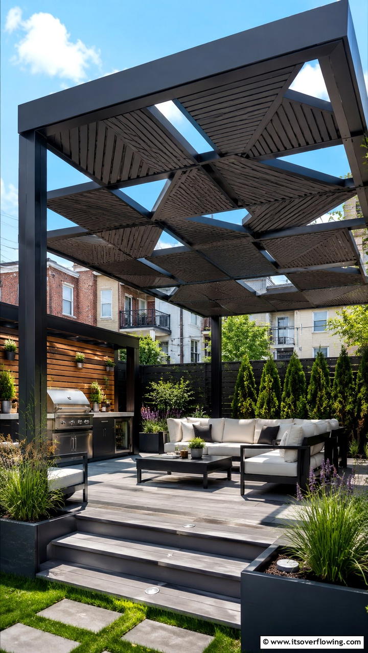 Dynamic Modular Modern - 30 Deck Roof Ideas for Shaded Outdoor Living