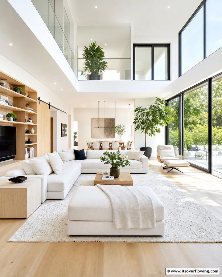 Dynamic Open Spaces - 21 Aesthetic Living Room Ideas for a Stylish & Cozy Retreat