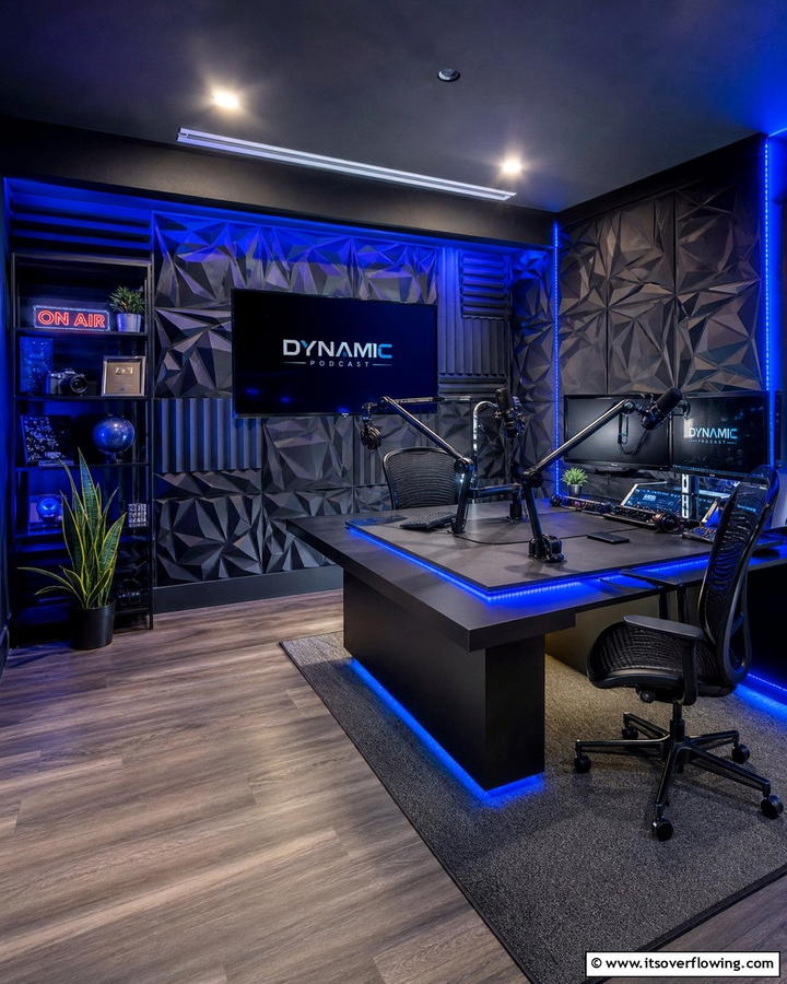 Dynamic Podcast Studio - 21 Bonus Room Ideas to Maximize Unused Spaces