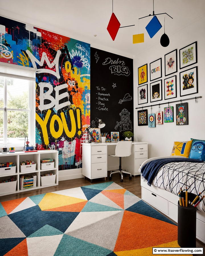 Dynamic Wall Art Display - 21 Boys’ Room Ideas- Themed Decor & Functional Layouts