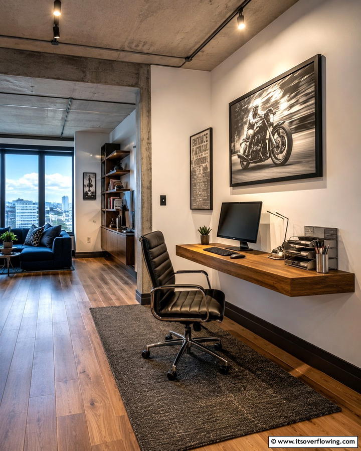 Dynamic Work Area - 30 Bachelor Room Ideas for Modern Masculine Spaces