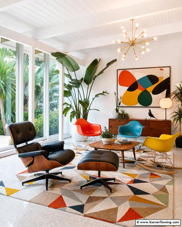 Eames Inspired Furniture - 20 Mid-century Modern Sunroom Ideas for a Retro Vibe