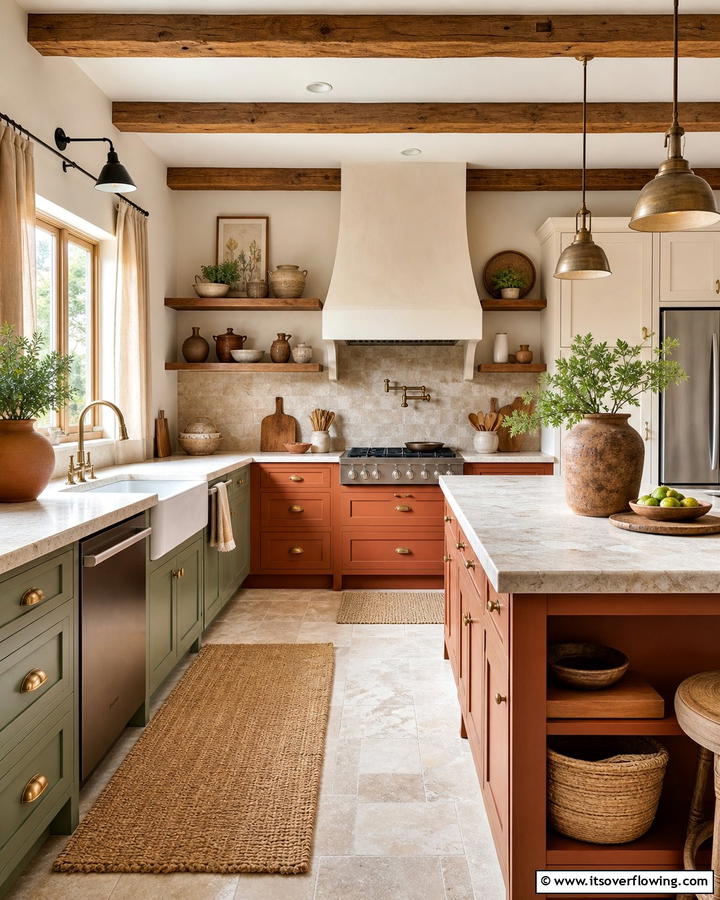 Earth Toned Color Palette - 21 Rustic Kitchen Concepts for Warm Farmhouse-Inspired Designs