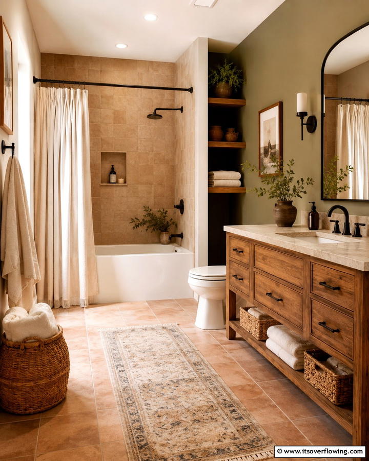 Earth Toned Color Palette for a Calming Atmosphere - 25 Earthy Bathroom Ideas for a Natural Retreat