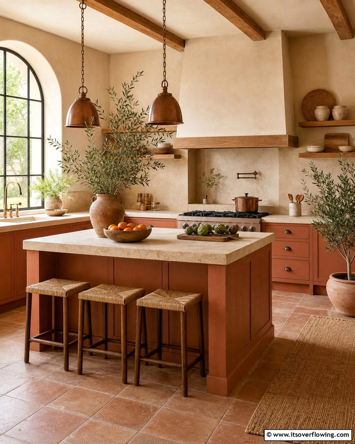 Earth Toned Color Schemes - 21 Mediterranean Kitchen Ideas for Warm & Inviting Vibes