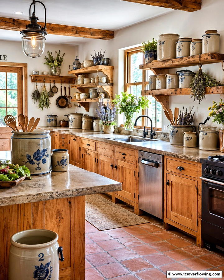 Earthenware Crocks - 25 Earthy Kitchen Ideas for a Natural Look