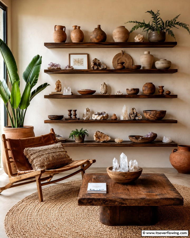 Earthy Bohemian Accessories - 30 Moody Dark Boho Bedroom Decor Inspirations for Cozy Nights