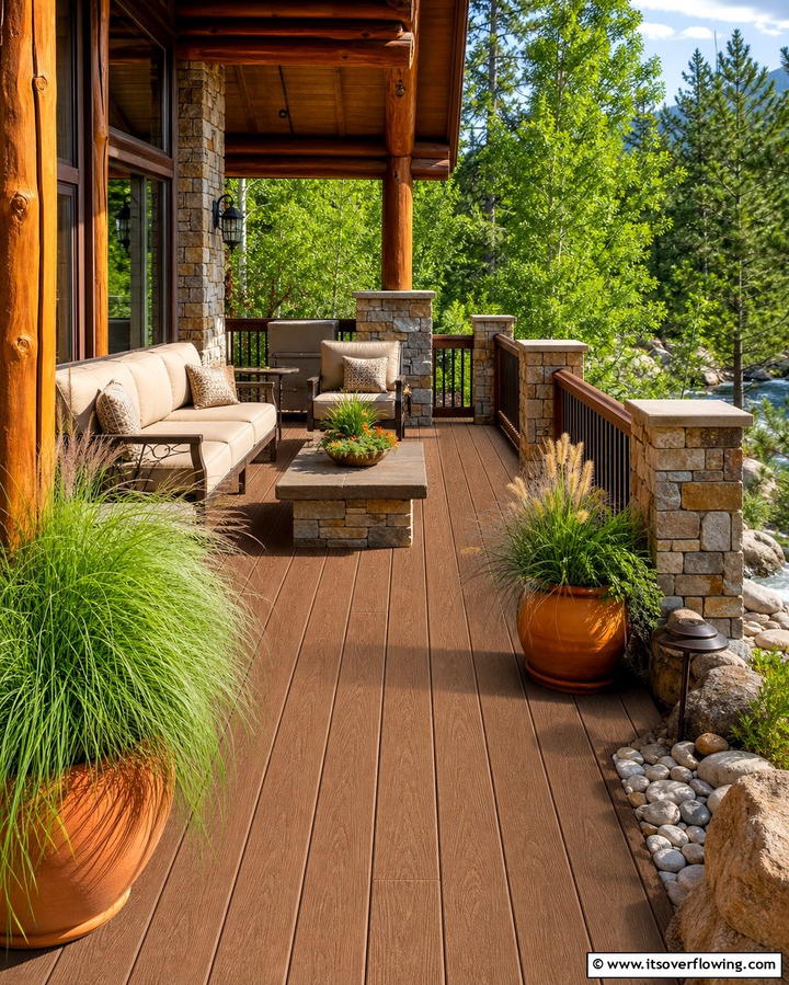 Earthy Brown Decks - 25 Deck Color Ideas to Transform Your Outdoor Space