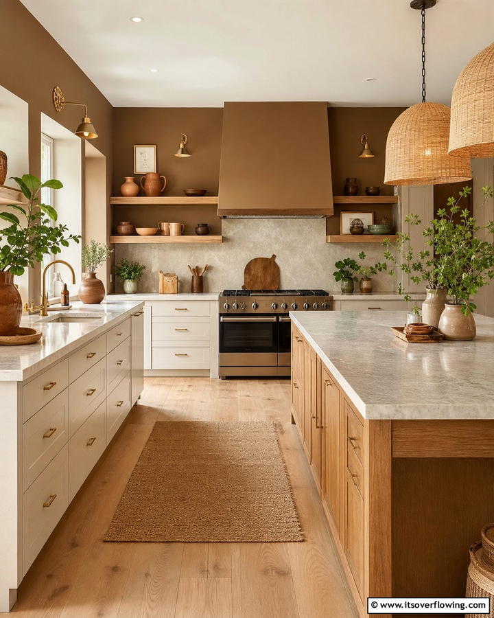 Earthy Brown Paint Palette - 20 Brown Kitchen Ideas to Create a Cozy and Stylish Space