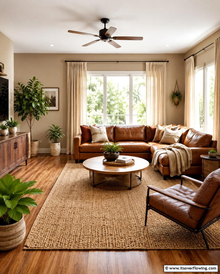 Earthy Browns and Beiges - 25 Monochromatic Living Room Ideas for a Sleek Look