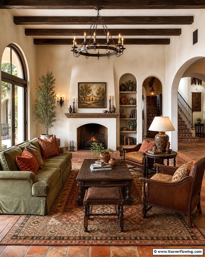 Earthy Color Palette - 25 Spanish Style Living Room Ideas for Timeless Elegance