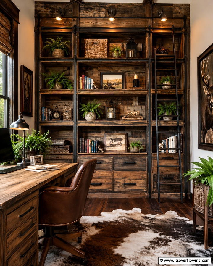 Earthy Color Palette Inspiration - 30 Rustic Home Office Ideas for a Cozy Workspace