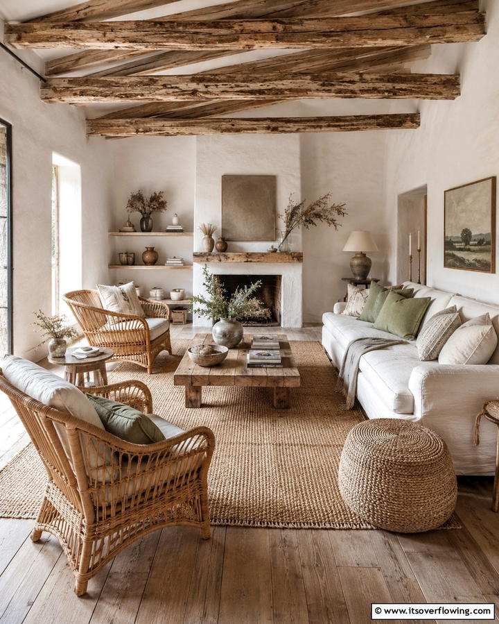 Earthy Neutral Palette Vibes - 30 Small Rustic Living Room Ideas for Cozy Charm