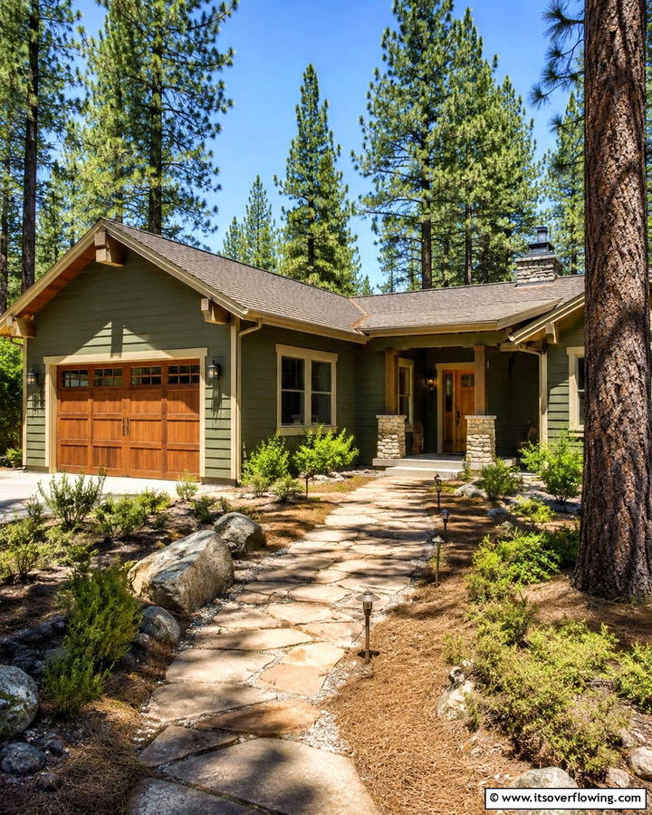 Earthy Olive Green - 25 Trending House Siding Colors for Curb Appeal