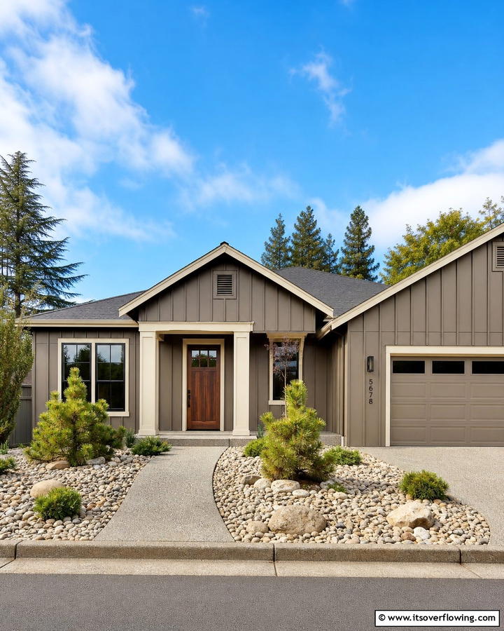 Earthy Taupe Tones - 25 Board and Batten Siding Colors for Curb Appeal