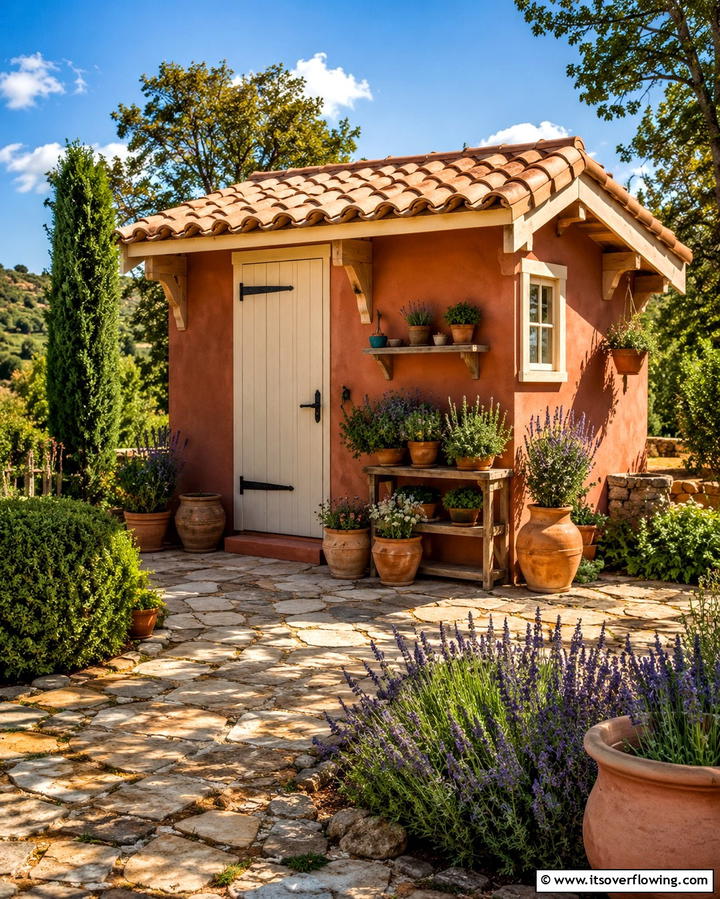 Earthy Terracotta - 25 Shed Color Ideas to Brighten Your Outdoor Space